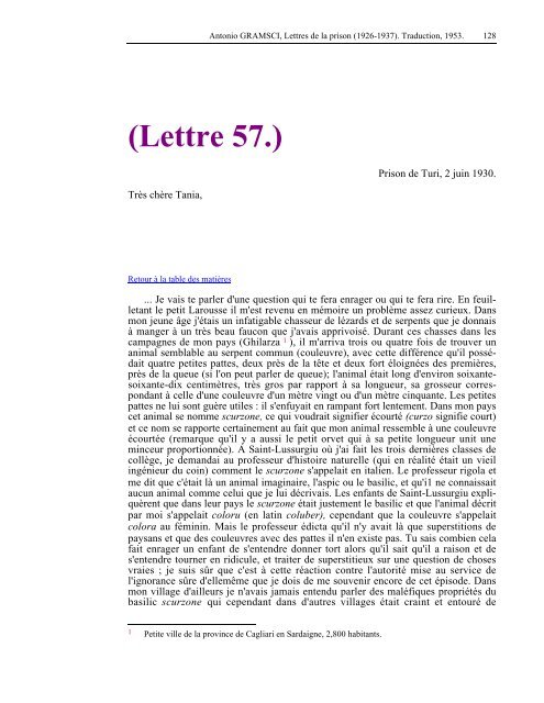 Lettres de la prison - Les Classiques des sciences sociales - UQAC