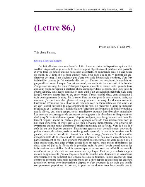 Lettres de la prison - Les Classiques des sciences sociales - UQAC