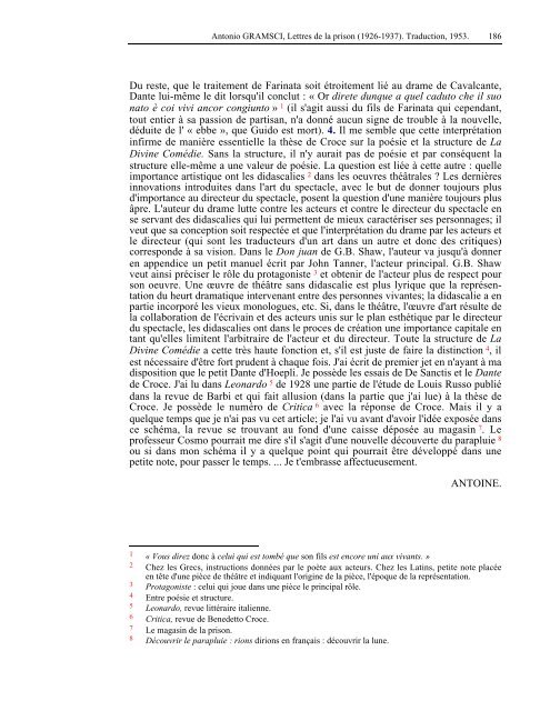 Lettres de la prison - Les Classiques des sciences sociales - UQAC