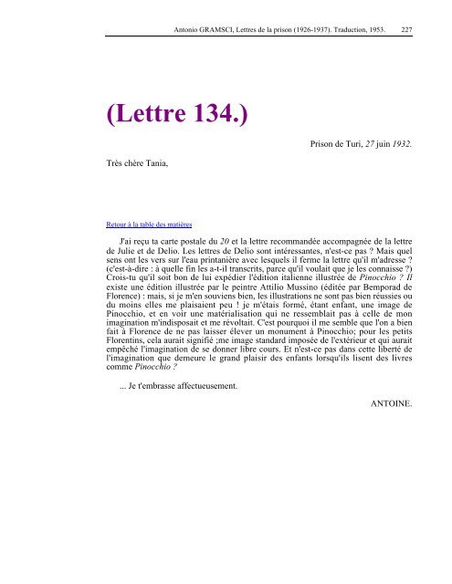 Lettres de la prison - Les Classiques des sciences sociales - UQAC