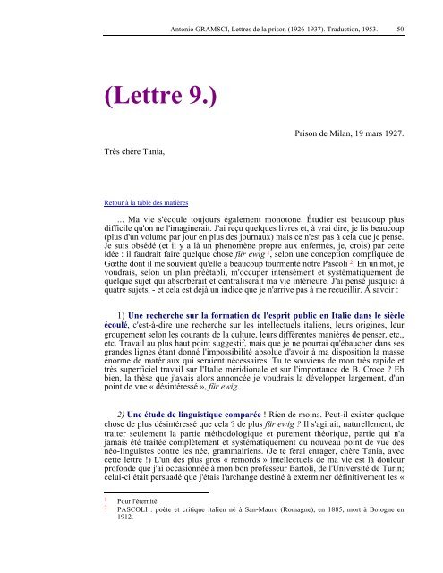 Lettres de la prison - Les Classiques des sciences sociales - UQAC