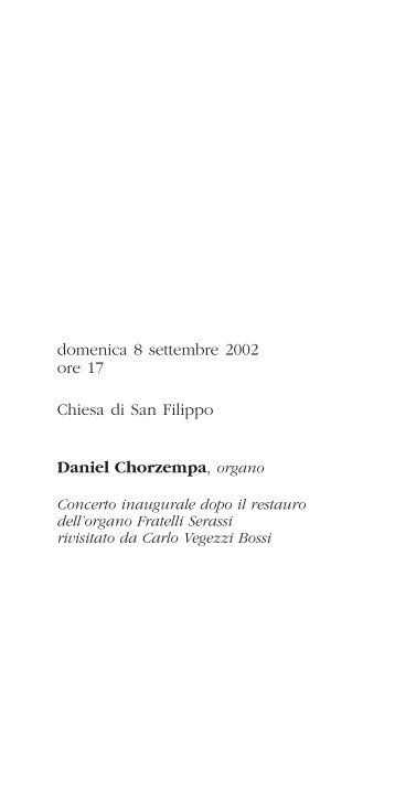 Mendelssohn Brahms Liszt Petrali padre Davide da ... - Città di Torino