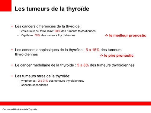 Tumeur thyroidienne - epathologies