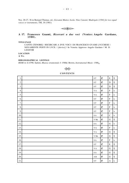 Two-part didactic music in printed Italian collections of the ...