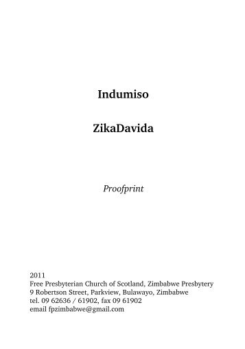 Indumiso ZikaDavida - Bible Consultants