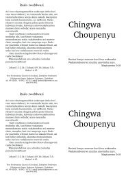 Chingwa Choupenyu Chingwa Choupenyu - Bible Consultants