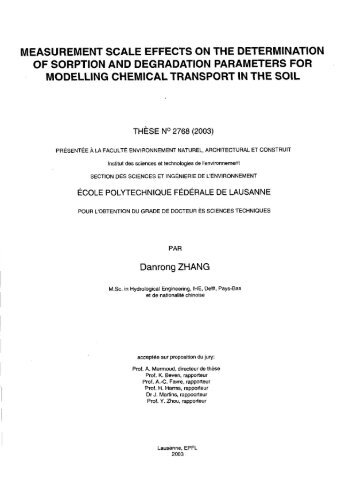 measurement scale effects on the determination of sorption ... - EPFL