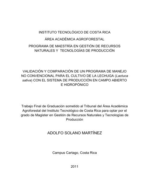 ADOLFO SOLANO MARTÍNEZ - Tecnológico de Costa Rica