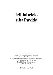 Izihlabelelo zikaDavida - Bible Consultants