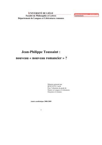 Jean-Philippe Toussaint : nouveau « nouveau romancier » ?