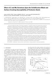 Effect of C and Mn Variations Upon the Solidification Mode ... - J-Stage