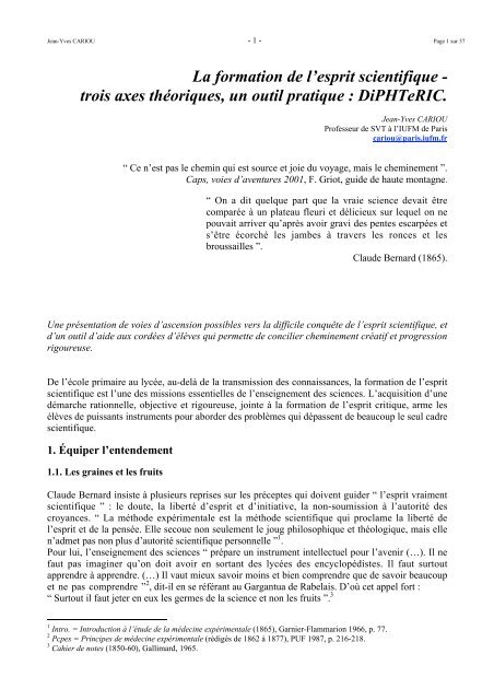 trois axes théoriques, un outil pratique : DiPHTeRIC. - Université de ...