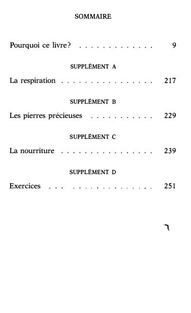 Pourquoi ce livre? La respiration Les pierres précieuses La ...