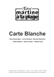 Carte Blanche Johan Swartvagher Laurent Bouquet Bertrand…