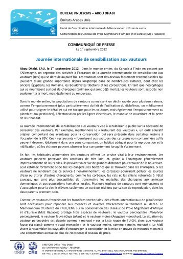 Journée internationale de sensibilisation aux vautours
