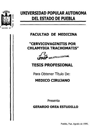 cervicovaginitis por chlamydia trachomatis - Biblioteca - Universidad ...