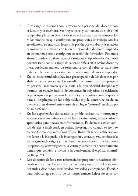 ¿Para qué se lee y se escribe en la universidad colombiana?