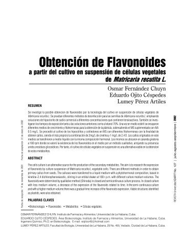 Obtención de Flavonoides - Universidad EAFIT