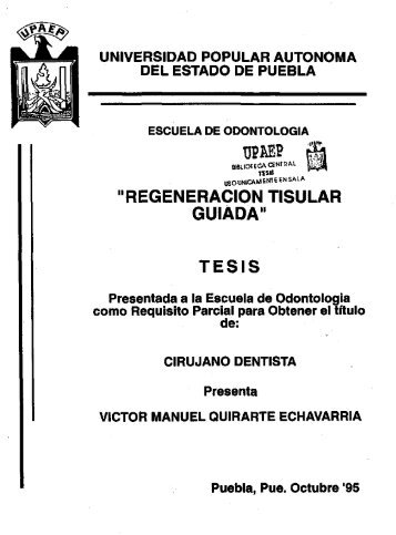 Regeneración Tisular Guiada. - Biblioteca - Universidad Popular ...