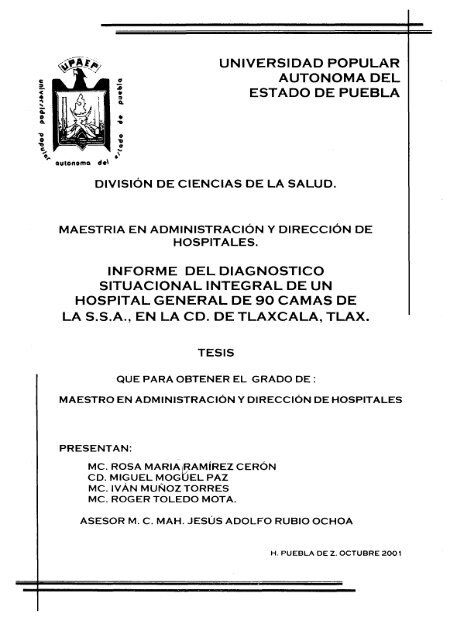 informe del diagnostico situacional integral de un hospital general ...