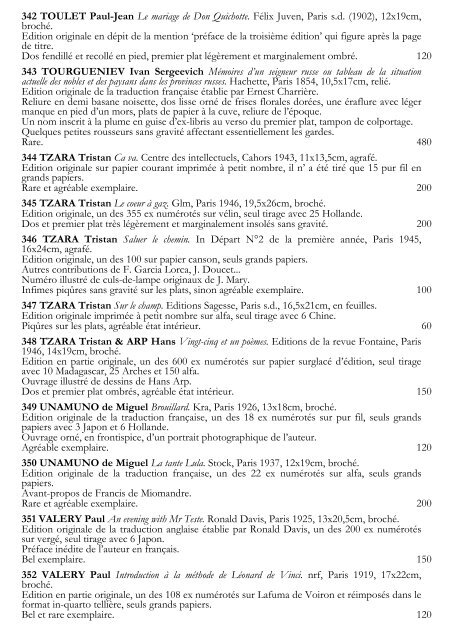 Catalogue Librairie Le Feu Follet - Livre Rare Book