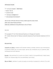 Curriculum Vitae - Ateliers Ouverts