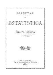 Manual de Estatística [Fillippo Virgillii] - Biblioteca do IBGE