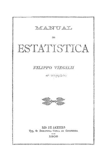 Manual de Estatística [Fillippo Virgillii] - Biblioteca do IBGE