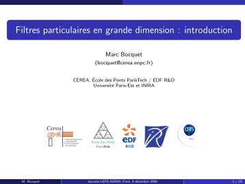 Filtres particulaires en grande dimension : introduction - Lamfa