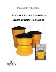 Amortisseurs d'impacts inertiels Barils de sable ... - Trafic Innovation