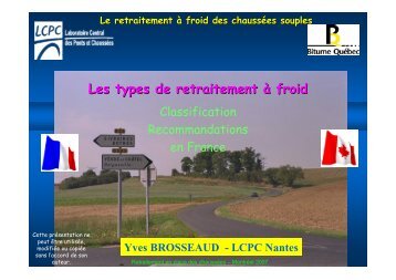 Les types de retraitement à froid - Yves Brosseaud 3,12 mb