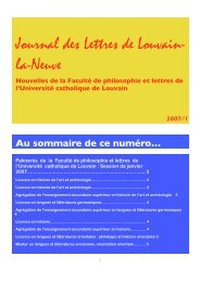 Welter François - Journal des Lettres de Louvain-la-Neuve - UCL