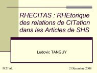 RHECITAS : RHEtorique des relations de CITation dans les ... - ERSS