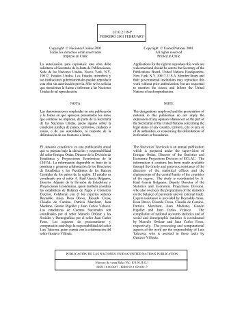 Anuario estadístico de América Latina y el ... - Biblioteca Hegoa