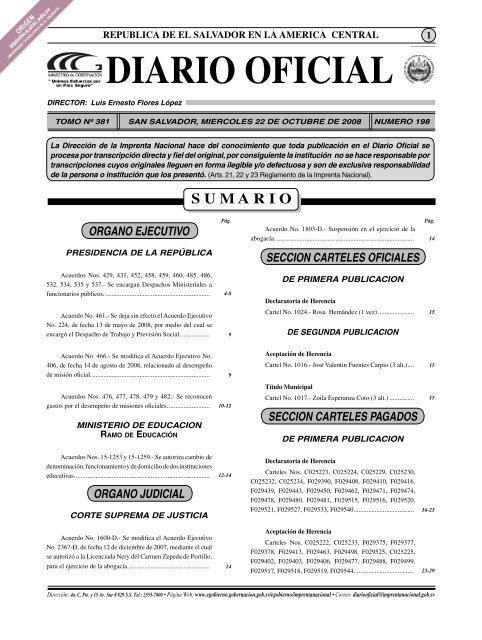 Diario 22 de Octubre- 2008.indd - Biblioteca UTEC