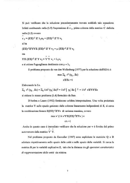 Dipartimento di Statistica, Probabilità e Statistiche ... - Sapienza