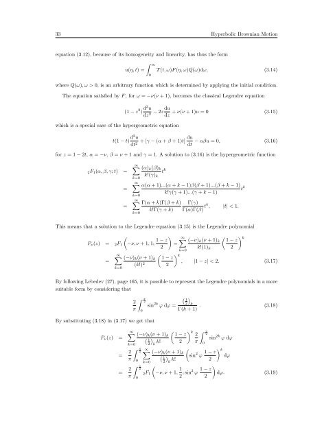 Random Processes in Hyperbolic Spaces Hyperbolic Brownian ...