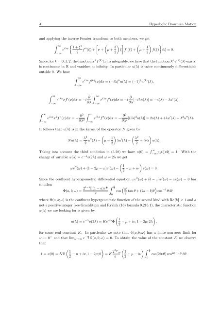 Random Processes in Hyperbolic Spaces Hyperbolic Brownian ...