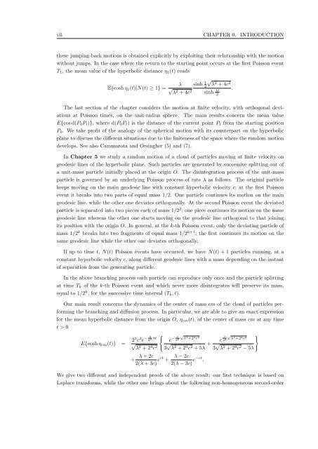 Random Processes in Hyperbolic Spaces Hyperbolic Brownian ...