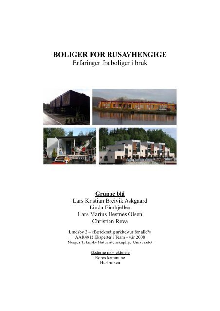 BOLIGER FOR RUSAVHENGIGE - Husbanken