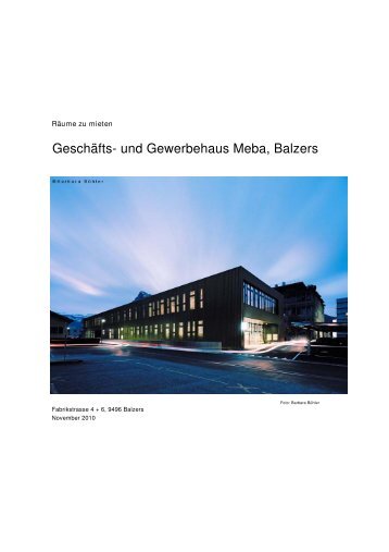 Geschäfts- und Gewerbehaus Meba, Balzers