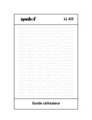 LL 425 Guide utilisateur - Symbol