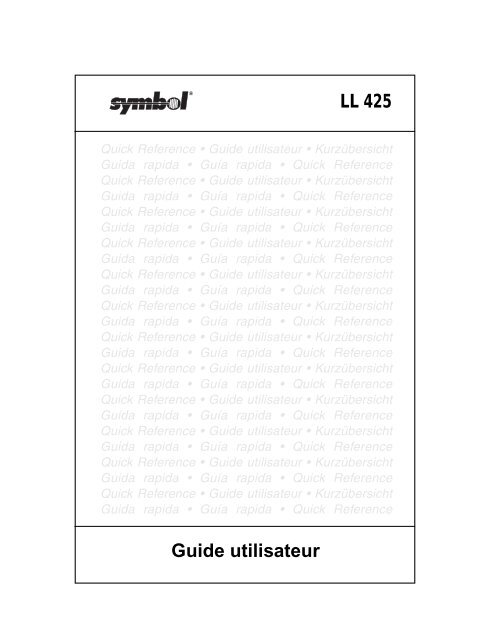 LL 425 Guide utilisateur - Symbol