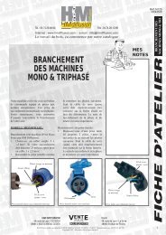 Branchement des machines mono et triphasé - HM diffusion