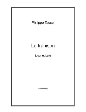 La trahison - L'encrier