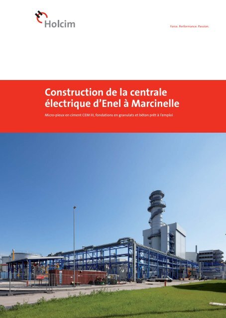 Construction de la centrale électrique d'Enel à Marcinelle - Holcim