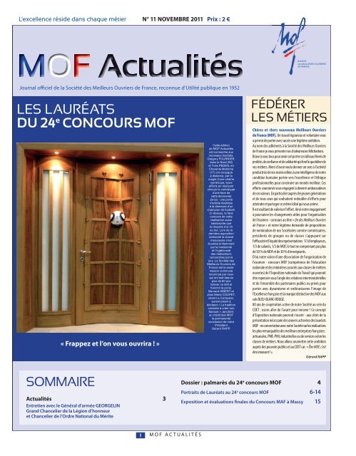 MOF Actualités N°11 - Meilleurs Ouvriers de France