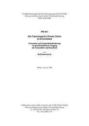 P98-201 Die Umsetzung der Ottawa Charta in ... - Bibliothek - WZB
