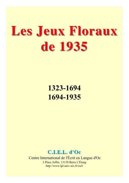 Télécharger au format pdf (582 Ko) - Université de Provence