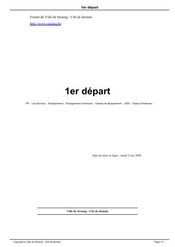 1er départ - Seraing